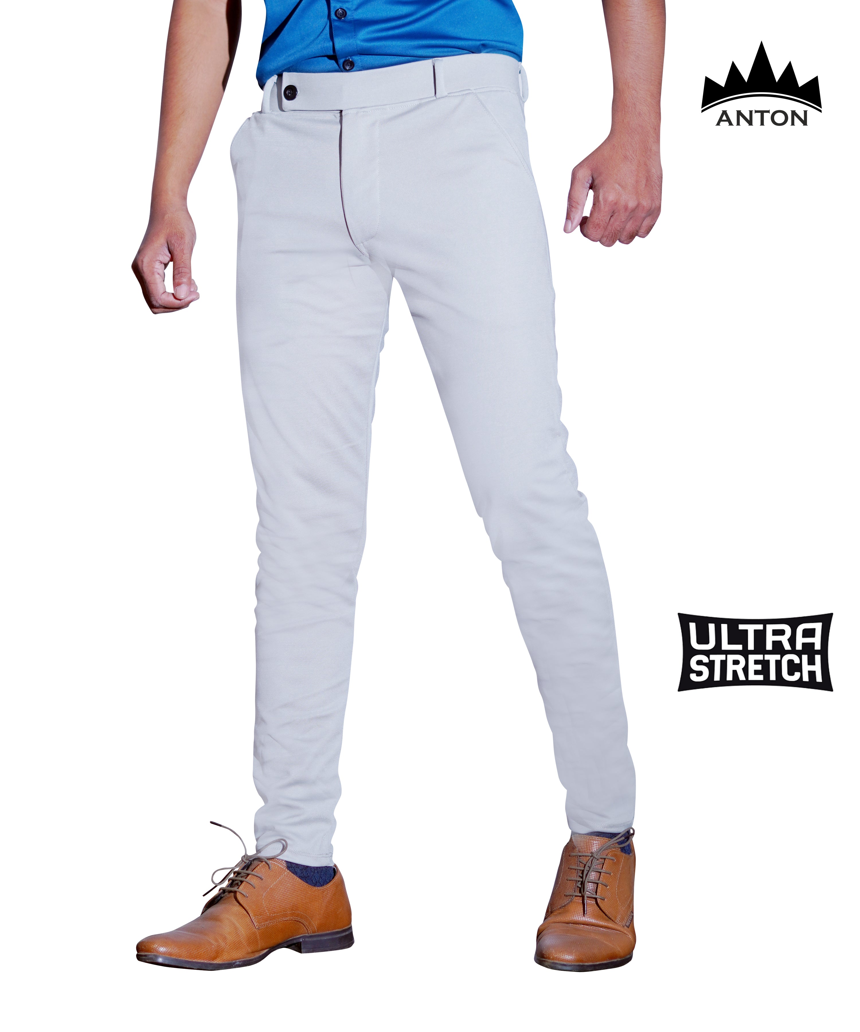 Casual Trouser Light Grey - Anton India